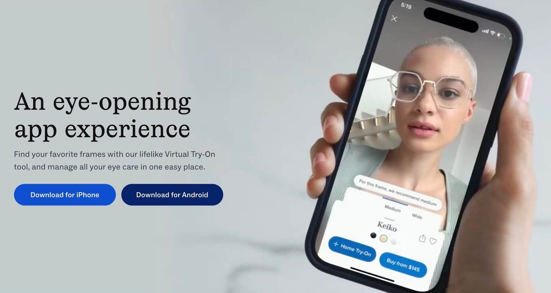 Realtà Aumentata nell’eCommerce: il Virtual Tray-on della’app di Warby Parker