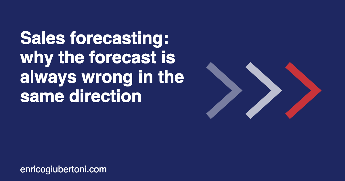 Sales forecasting: why the forecast is always wrong in the same direction