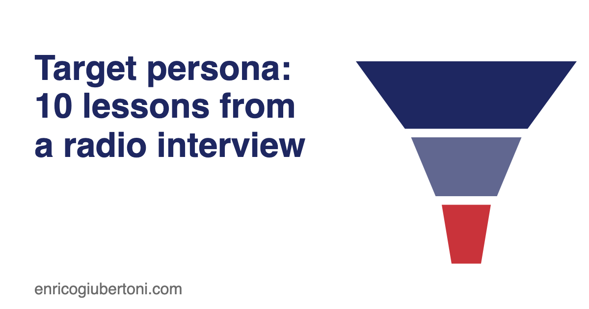 Target persona: 10 lessons from a radio interview