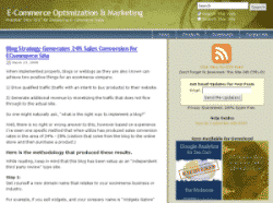ECommerce Optimization and Marketing blog