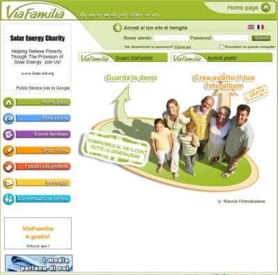 Via Familia – Un sito per tutte le generazioni di una famiglia