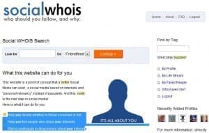 SocialWhoIs.com, il servizio di WhoIs dei Social media