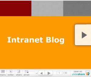 Intranet Blog – Slide di Giacomo Mason