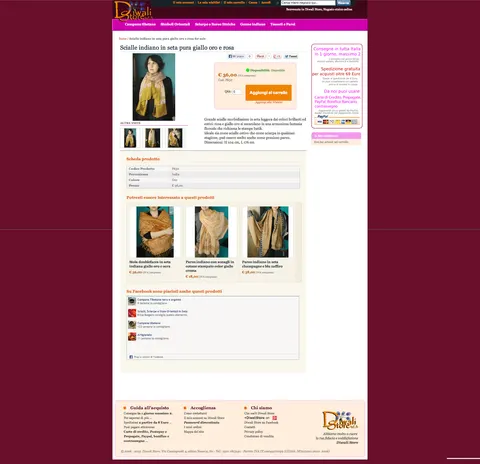 Scialle indiano seta Diwali Store