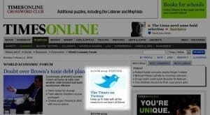 Il TimesOnLine aggiorna dal Forum di Davos via Twitter