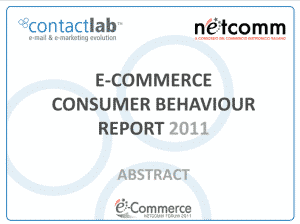 E commerce Consumer Behaviour 2011 abstract by ContactLab & Netcomm