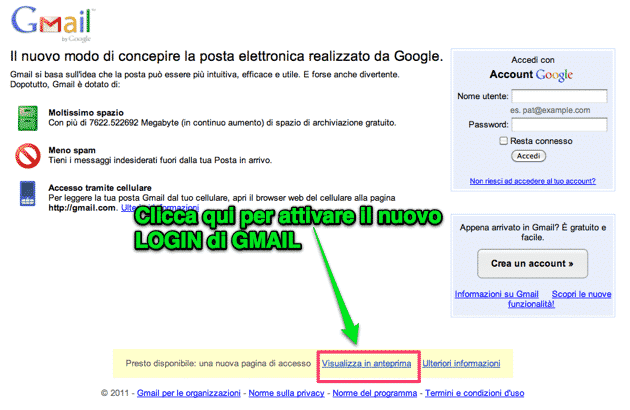 Come attivare il nuovo LOGIN della tua GMAIL