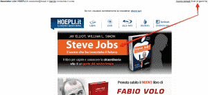 Il 6 muore Steve Jobs: quale mirabolante occasione nella newsletter di Hoepli … per premere il tasto unsubscribe ; )