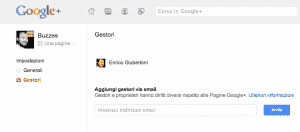Google+: aggiungi gestori via email