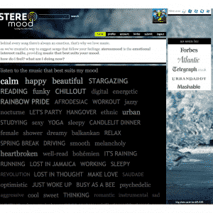 StereoMood, emotional internet radio che riproduce musica basandosi tuoi stati d