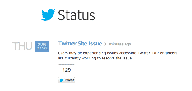 Twitter Status. Twitter down