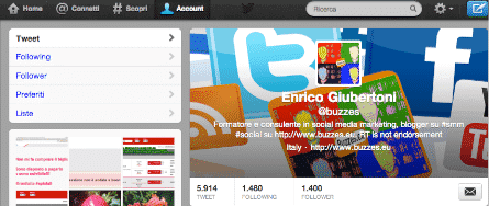 Anche Twitter adotta una propria copertina chiamata Intestazione