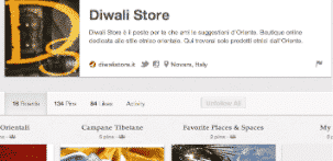 Diwali Store: ecommerce etnico con business di Pinterest e con sito validato