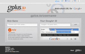 Ottieni il tuo Google+ Vanity URL con gplus.to
