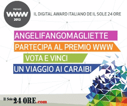 Angeli col fango sulle magliette vincitrice al PremioWWW de Il Sole 24 Ore