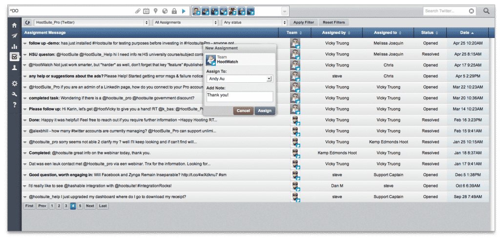 HootSuite Pro: assegnazione dei task