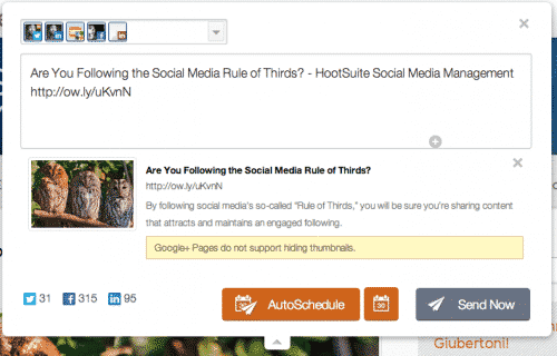 Hootsuite Hootlet per Google Chrome è ancora più efficace