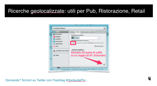 Hootsuite per le piccole medie imprese ricerche geolocalizzate punti vendita 500×275