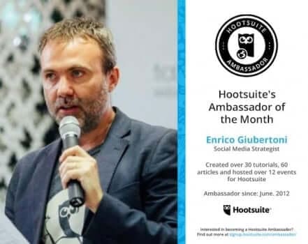 Enrico Giubertoni – Hootsuite EMEA Ambassador of September 2015