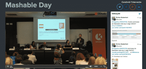 Social Network e Ristoranti. Speech su Hootsuite a cura di Enrico Giubertoni al Mashable Social Media Day