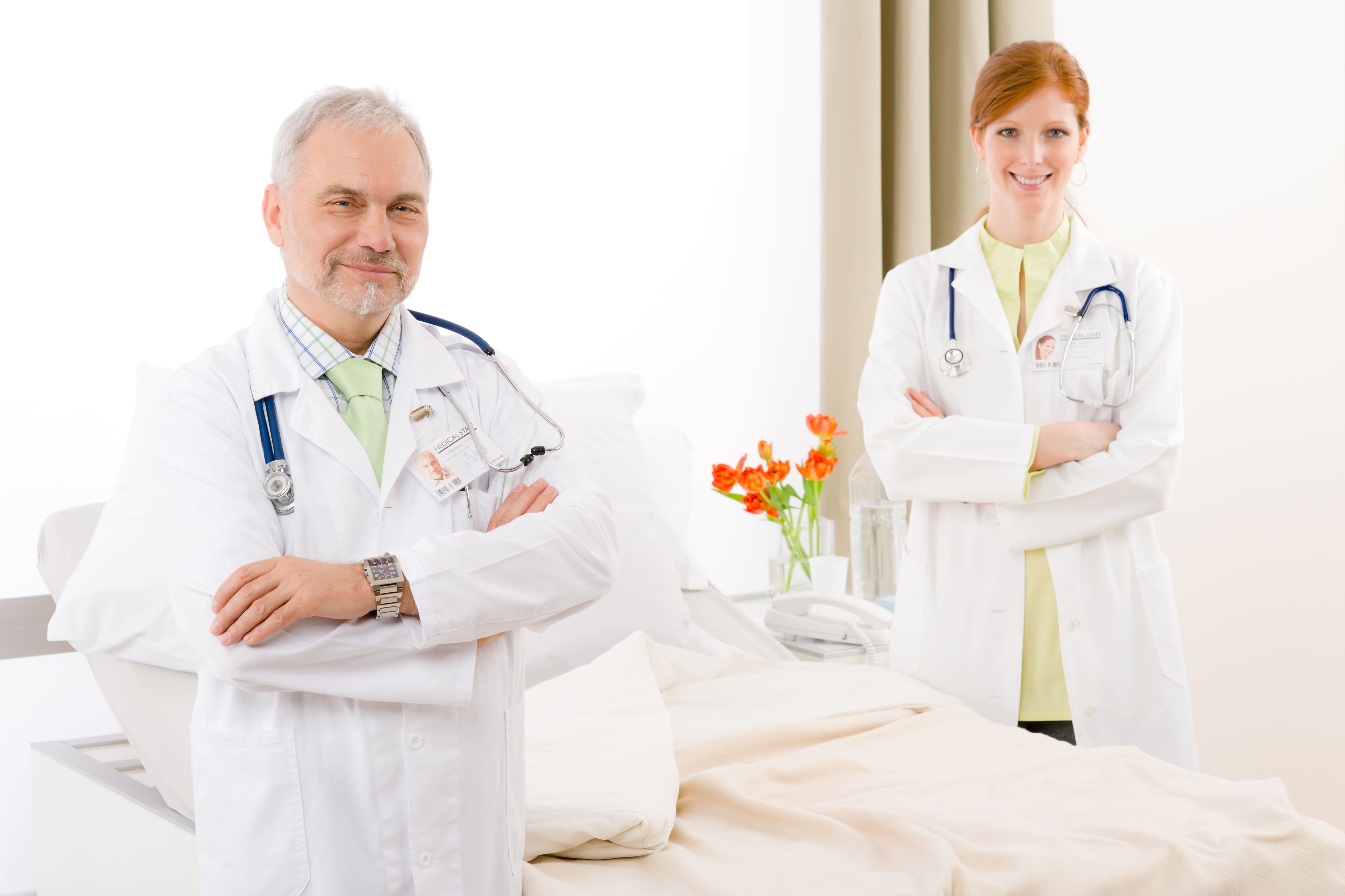 Medical team – portrait two doctor hospital