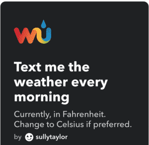ifttt applet meteo