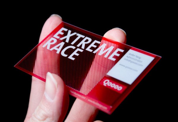 pvc transparent clear business cards