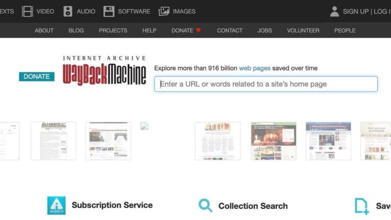 WayBack-Machine: risorsa gratuita per ricercare lo storico dei siti web.