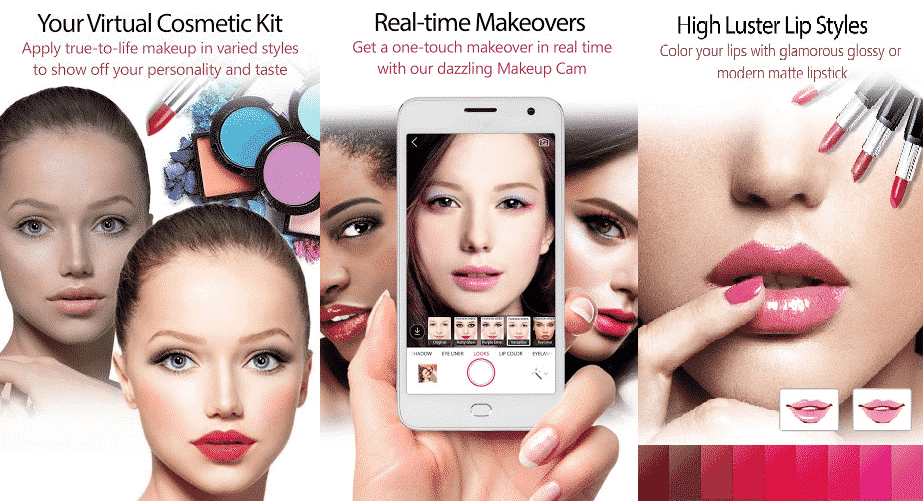 Youcam MakeUp App, based on Augmented Reality