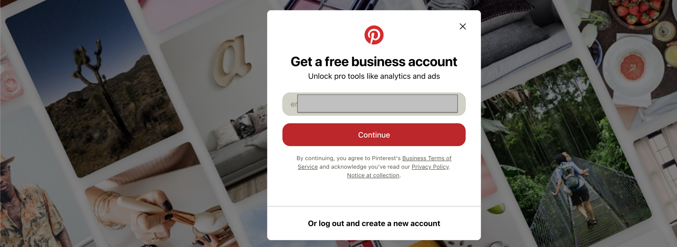Pinterest Business - creare un profilo aziendale