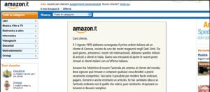 Identità digitale Europea: lo sbarco di Amazon in Italia nel 2010.