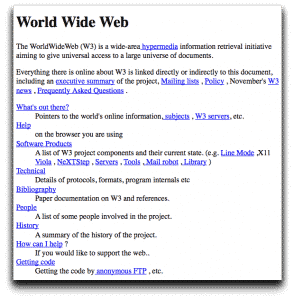 Nascita del World Wide Web: ecco la prima pagina della storia del web, editata nel 1991 da Tim Berners Lee