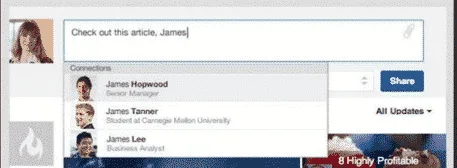 Taggare su Linkedin: ecco come si presenta la nuova schermata aggiornamenti